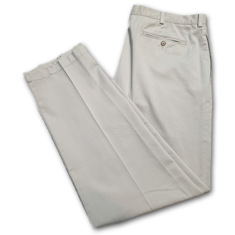 L.L.Bean Natural Fit Mens Pants Khaki 38x34 Chino Pockets Belt Loops 38x30